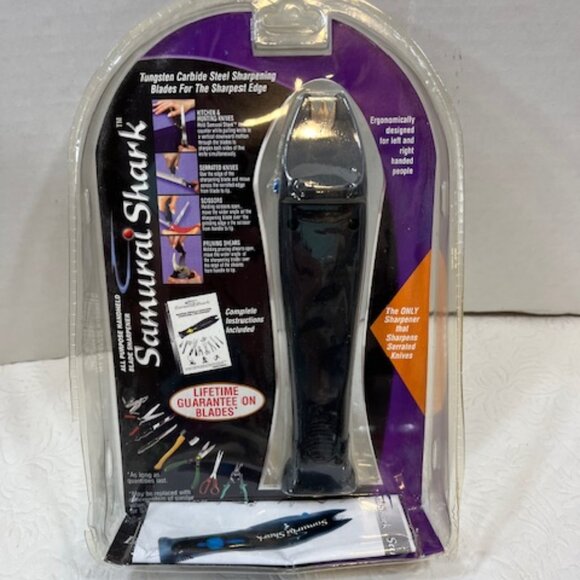 Samurai Shark Tungsten Steel Knife Blade Tool Sharpener Sharpens Everything - Picture 2 of 9